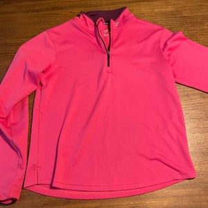 Brooks pink running quarter zip large